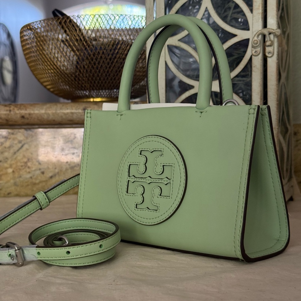 New Tory Burch Ella bio mini Mint leaf color Crossbody Bag - Picture 8 of 8